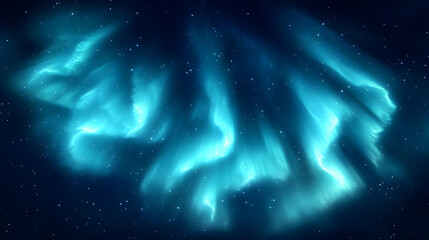 Wall Mural - Aurora Borealis: A mesmerizing display of the aurora borealis dances across the night sky, its ethereal blue and turquoise hues creating a breathtaking spectacle of light and color.