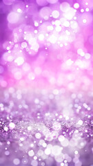 Wall Mural - Purple festive background, realistic photo holiday style. Template with glitter sparkle, bokeh effect for design greeting card, poster, flyer, social media, cover, backdrop, wallpaper, banner.
