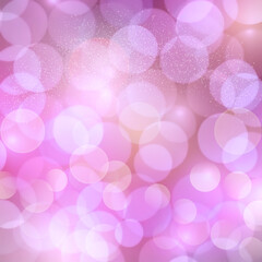 Wall Mural - Purple festive background, realistic photo holiday style. Template with glitter sparkle, bokeh effect for design greeting card, poster, flyer, social media, cover, backdrop, wallpaper, banner.