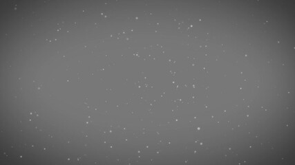 Poster - Monochrome sparkling particle dust floating dots simple elegant background animation
