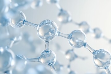 Poster - Molecular structures shine under bright light in a captivating scientific exploration of microscopic beauty and complexity. Generative AI