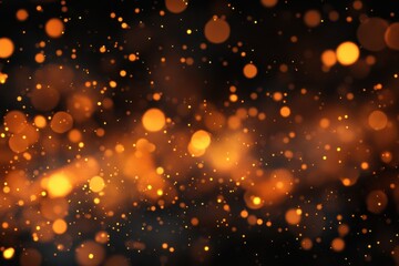 Poster - Golden sparks swirl in a mesmerizing dance under the darkened sky at dusk, bringing magic to the night. Generative AI