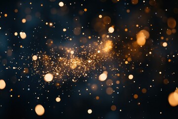 Poster - Sparkling cosmic dust dances in the dark, illuminating the vastness of the universe in a vibrant display of light and energy. Generative AI