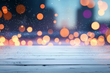 Wall Mural - a white and silver blur, illuminated by sparkling stars, is used to attract attention to products an