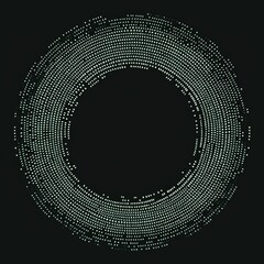 Digital Nexus: Abstract Circle of Binary Data in a Technological Atmosphere