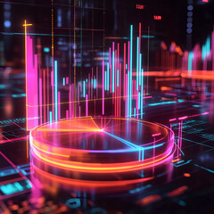 Poster - Data visualization insights digital analytics studio infographic display modern environment aesthetic viewpoint