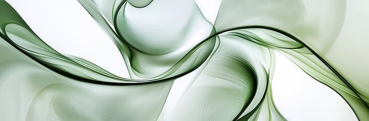 Poster - A vibrant horizontal header with green, yellow-green, and dark green tones, incorporating dynamic, curved lines that mimic the fluidity of waves and curves