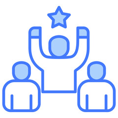 Poster - Team Leadership Blue Icon