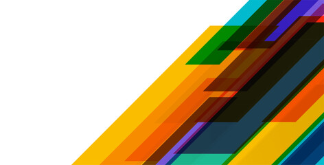 Poster - colorful abstract square shape, dynamic banner concept.