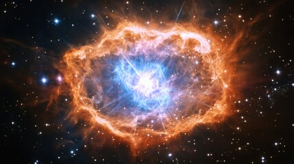 Wall Mural - a quantum nebula pulses with unknown cosmic frequencies, creating interstellar patterns