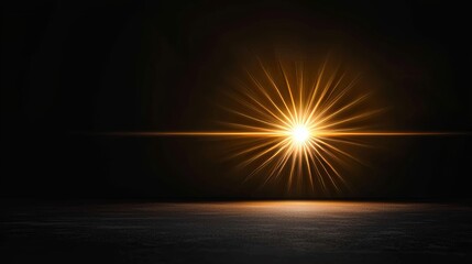 Wall Mural - A bright,abstract sunburst with a digital lens flare overlay