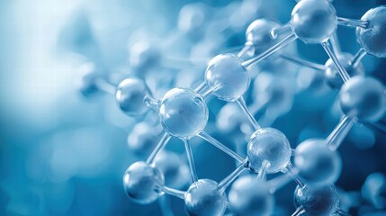 Poster - Complex molecule with multiple components illustrating scientific structures and chemical bonds clearly
