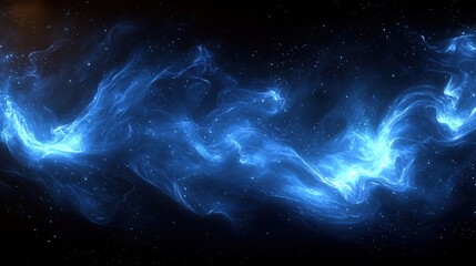 Poster - Stunning blue nebula filled with glimmering stars against the vastness of deep space