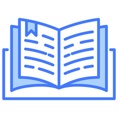 Poster - Open Book Blue Icon