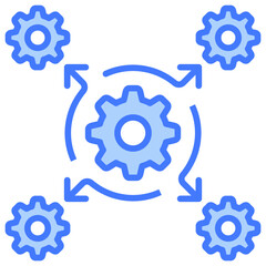 Poster - Integration Blue Icon