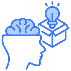 Poster - Think Outside The Box Blue Icon