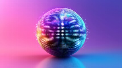 Poster - Brightly illuminated sphere against a vivid background creating a captivating visual experience