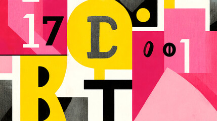 Poster - Colorful abstract art composition studio digital artwork modern close-up creativity and design