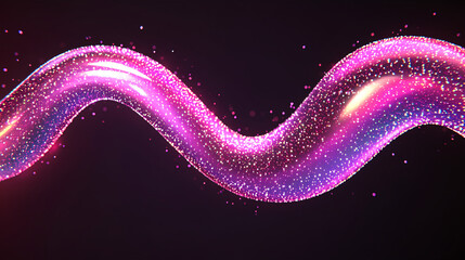 Aufkleber - Dynamic flow of glittering pink waves abstract visual art digital background vibrant environment close-up view modern aesthetic