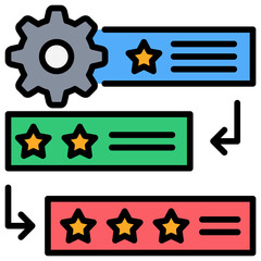 Poster - Prioritization Lineal Color Icon