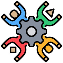 Poster - Diversity Lineal Color Icon