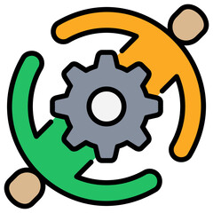 Poster - Cohesion Lineal Color Icon