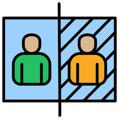 Poster - Self Reflection Lineal Color Icon