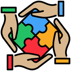 Poster - Collaboration Lineal Color Icon
