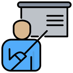 Poster - Instructor Lineal Color Icon
