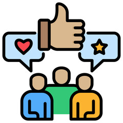 Poster - Engagement Lineal Color Icon