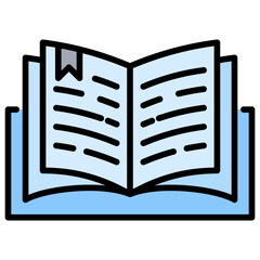 Poster - Open Book Lineal Color Icon