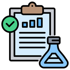 Poster - Experiment Results Lineal Color Icon