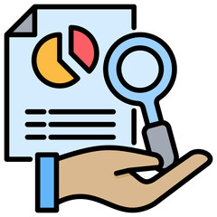 Poster - Case Study Lineal Color Icon