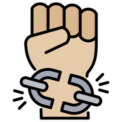 Poster - Freedom Lineal Color Icon