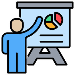 Poster - Presentation Lineal Color Icon