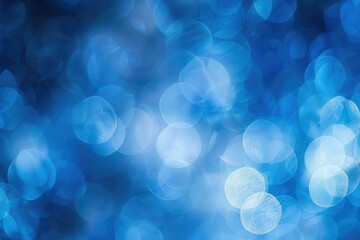 abstract blue bokeh background with blurred circular lights, creating a dreamy and ethereal atmosphe