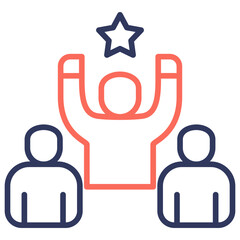 Poster - Team Leadership Dual Tone Icon