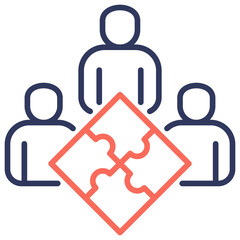 Poster - Team Building Dual Tone Icon