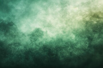 Poster - Abstract green and yellow smoky texture, resembling clouds or fog, creating a dreamy atmospheric backdrop.