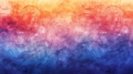 Abstract watercolor background with shades of orange, red, purple, blue.