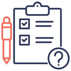 Poster - Questionnaire Dual Tone Icon