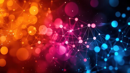 Poster - An abstract colorful background featuring a variety of circles and dots