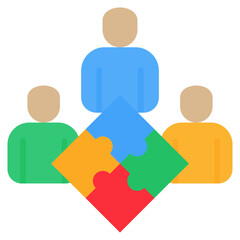 Poster - Team Building Flat Icon