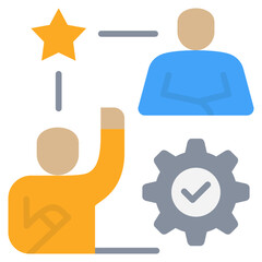 Aufkleber - Mentoring Flat Icon