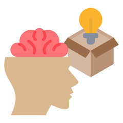 Poster - Think Outside The Box Flat Icon