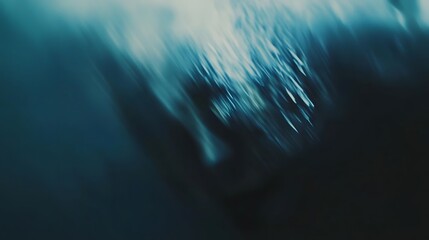 Poster - mesmerizing underwater motion cinematic sunset seascape with abstract light rays and depth of field 