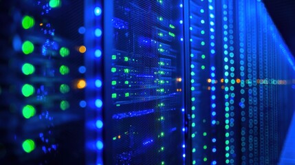 Poster - Individual highperformance server position in a dedicated server room with modern design