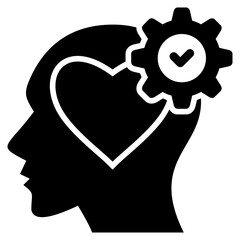 Poster - Emotional Intelligence Glyph Icon