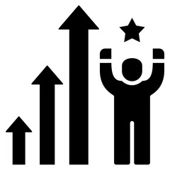 Poster - Personal Growth Glyph Icon