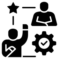 Aufkleber - Mentoring Glyph Icon